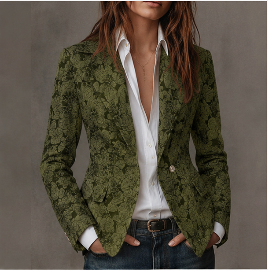 Estelle | Blazer Jacquard Kaschmir Tailliert