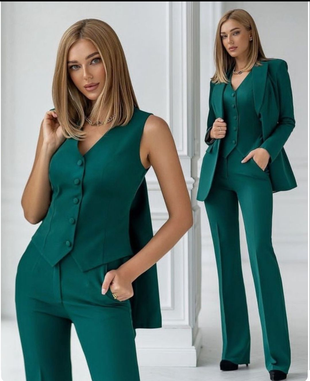 Traje Safira (Chaqueta + Pantalones + Chaleco)