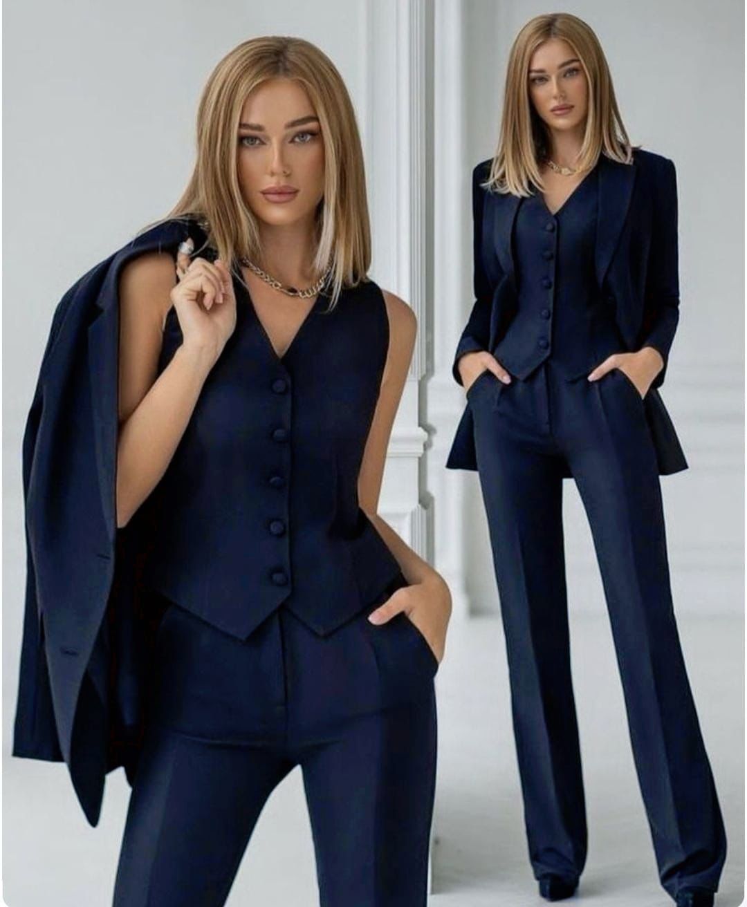Traje Safira (Chaqueta + Pantalones + Chaleco)