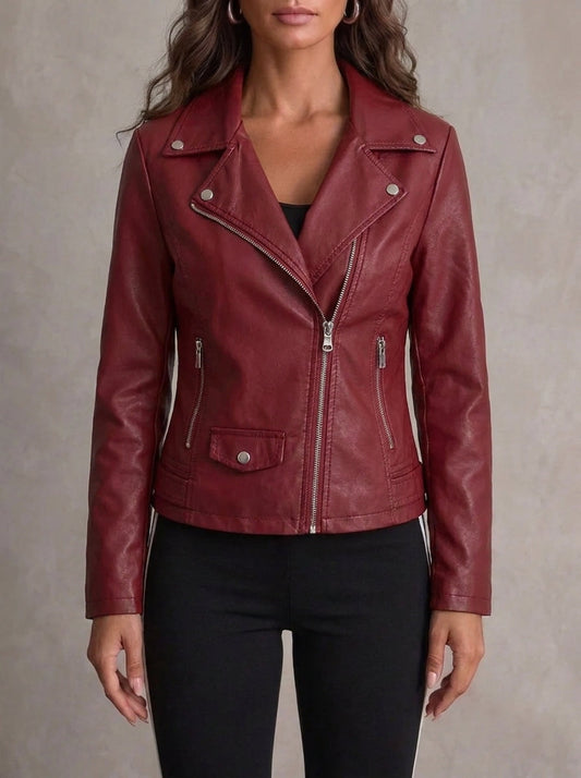 Karine | Elegante Jacke in Lederoptik