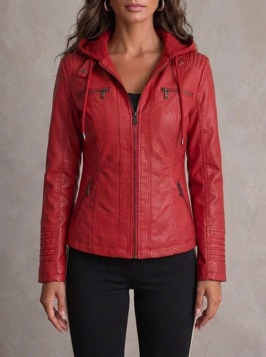 Sylviane | Elegante Jacke in Lederoptik