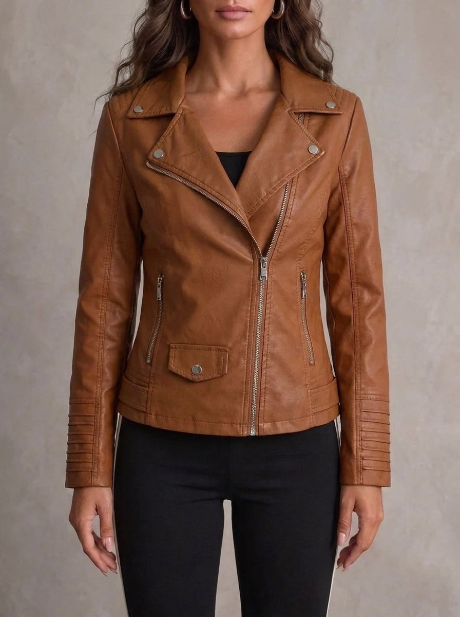 Marjorie | Elegante Jacke in Lederoptik