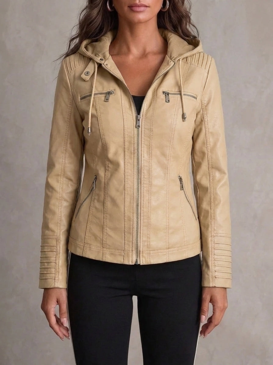 Édith | Elegante Jacke in Lederoptik