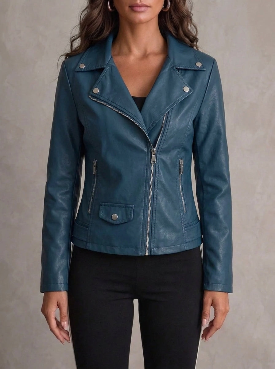 Nicole | Elegante Jacke in Lederoptik