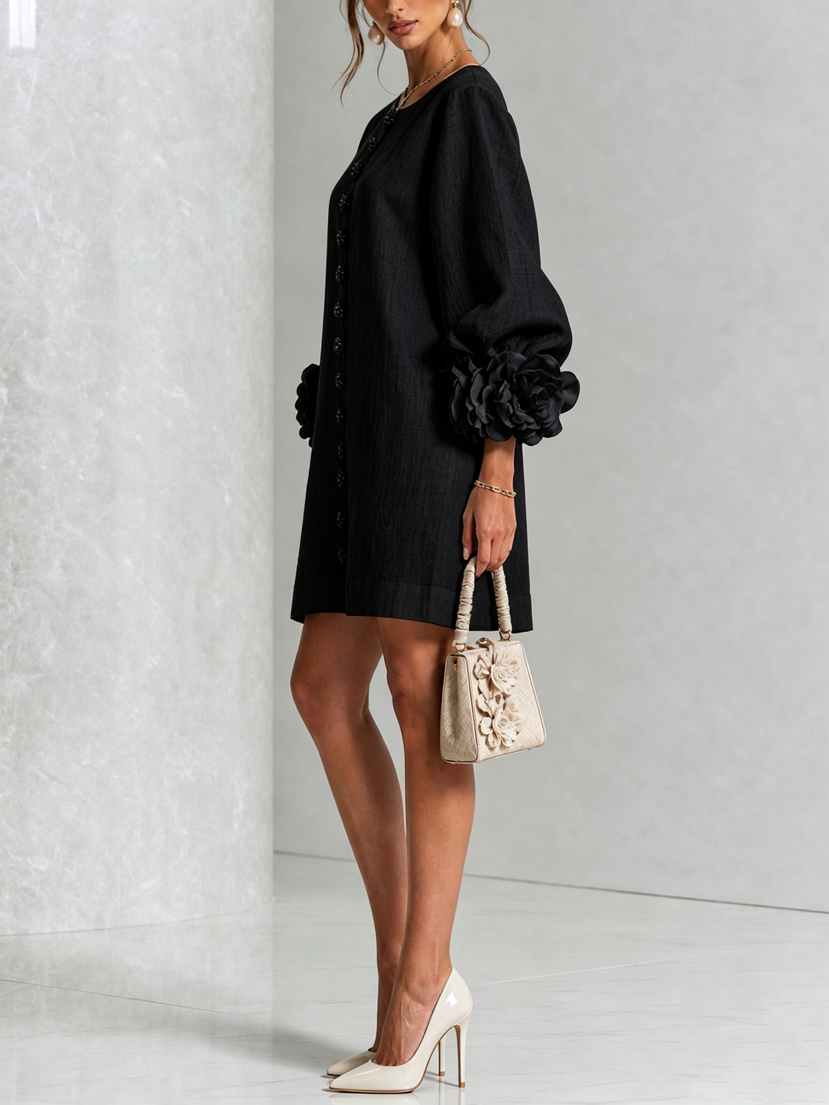 Rosalie | Mini Knopfkleid