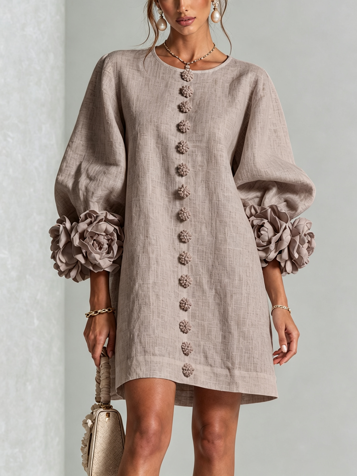 Rosalie | Mini Knopfkleid