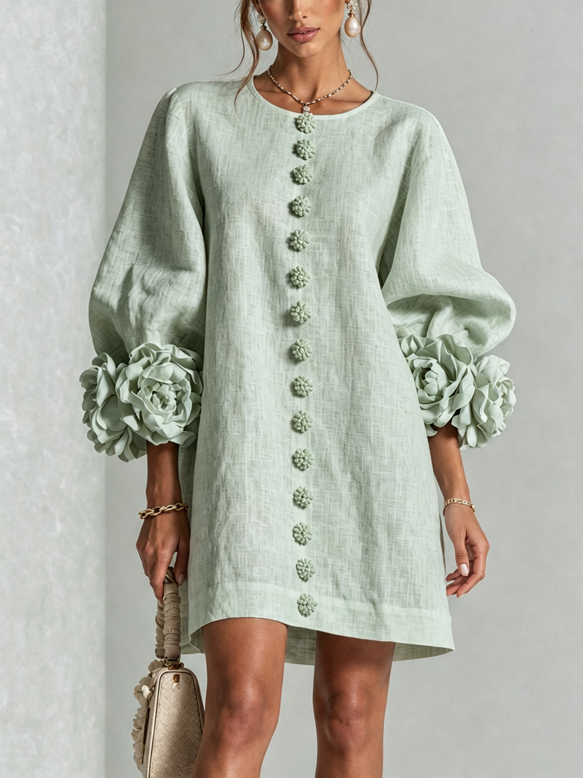 Rosalie | Mini Knopfkleid