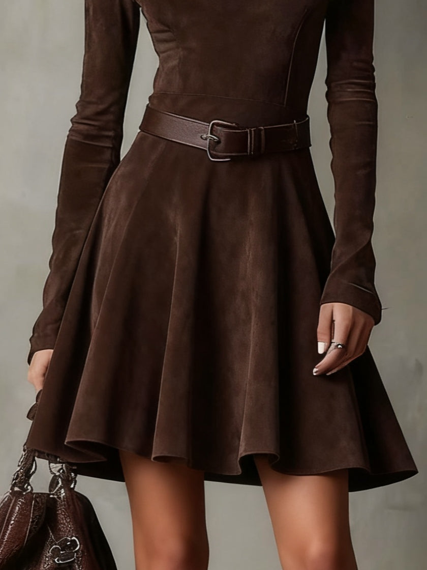 Mélisande | Vintage-Minikleid in Wildlederoptik
