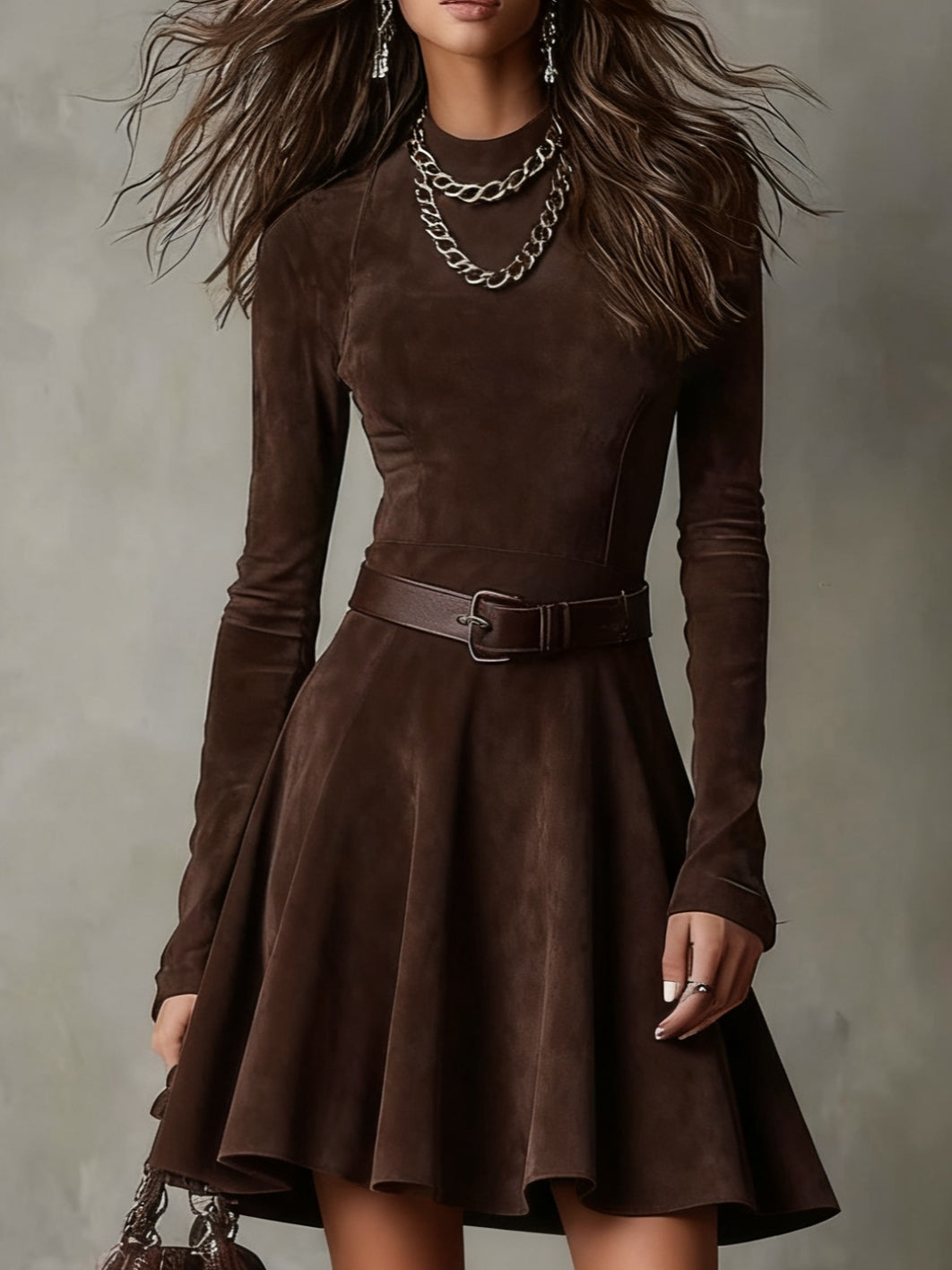 Mélisande | Vintage-Minikleid in Wildlederoptik