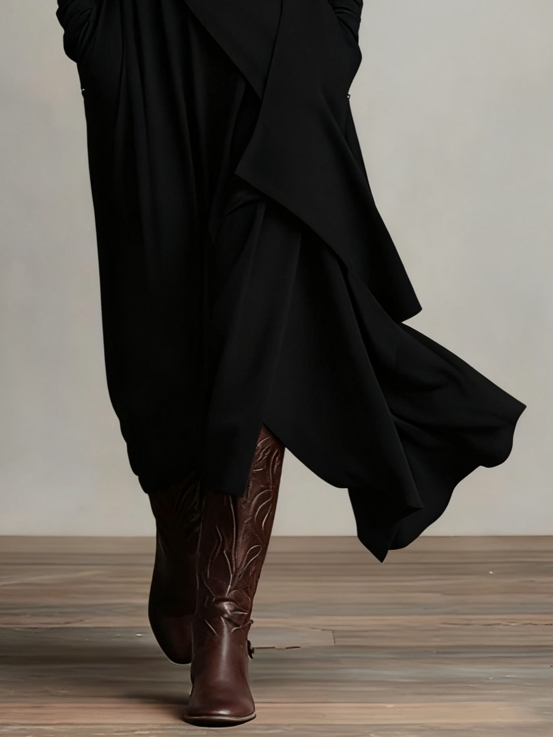 Iris | Maxikleid Violett Asymmetrisch Plissiert