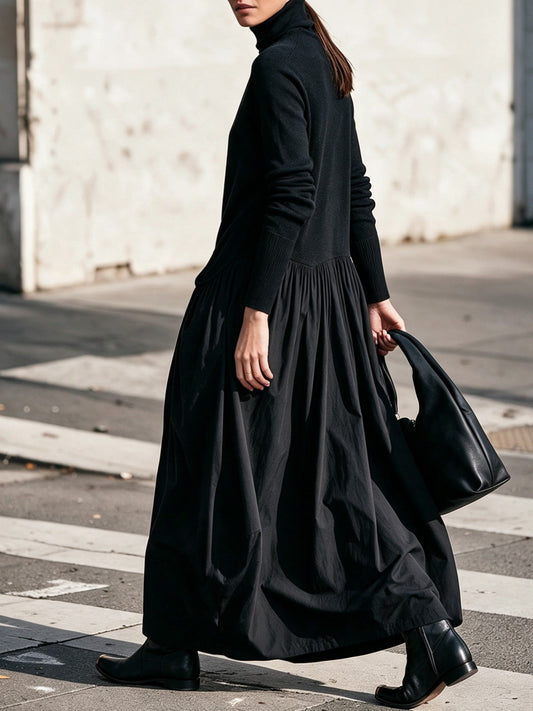Odette | Maxikleid Oversize mit Stehkragen