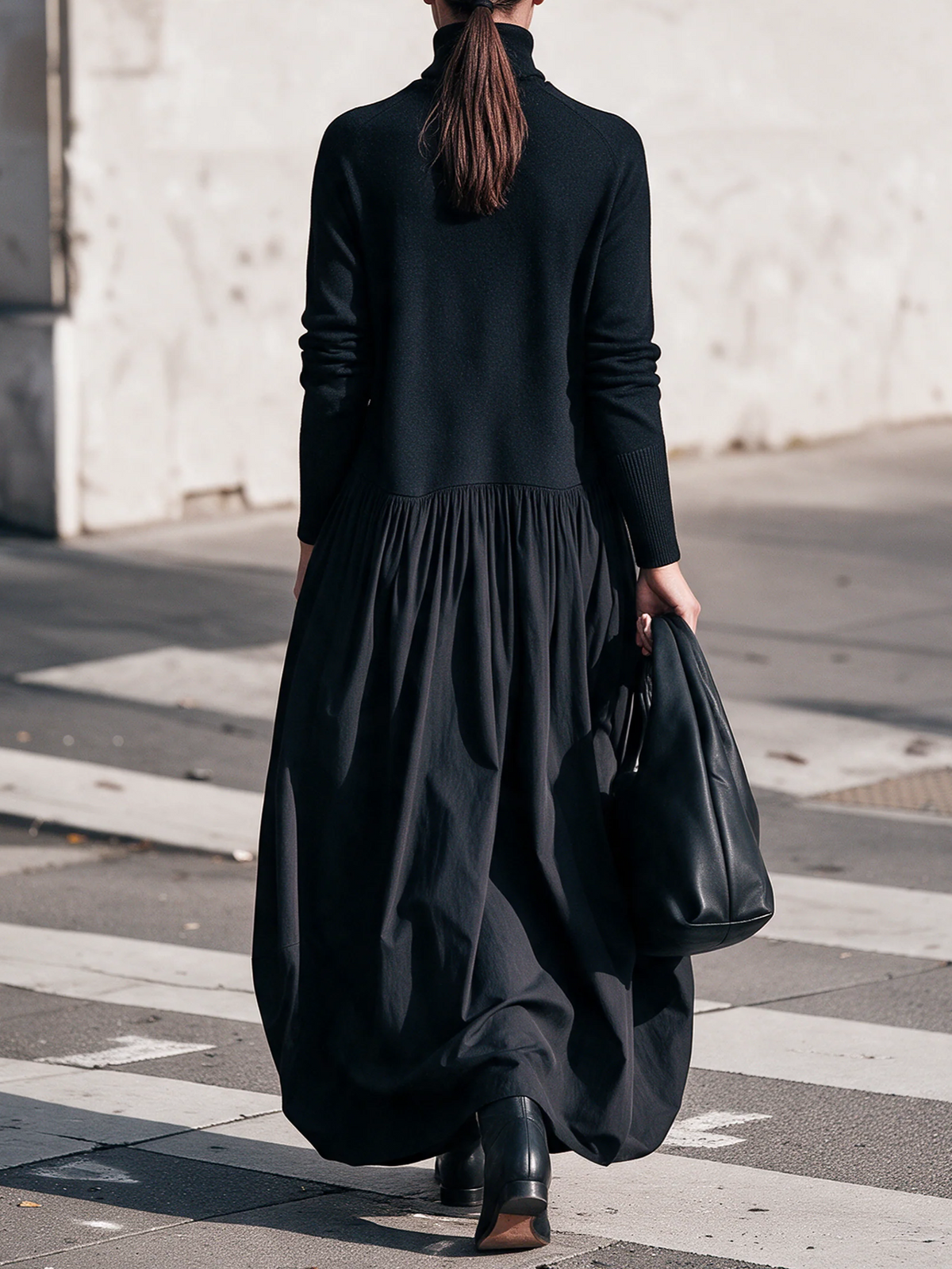 Odette | Oversize Maxikleid mit Stehkragen