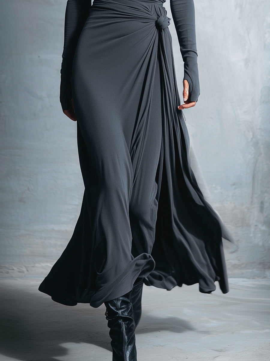 Nadège | Maxikleid mit seitlichem Knoten