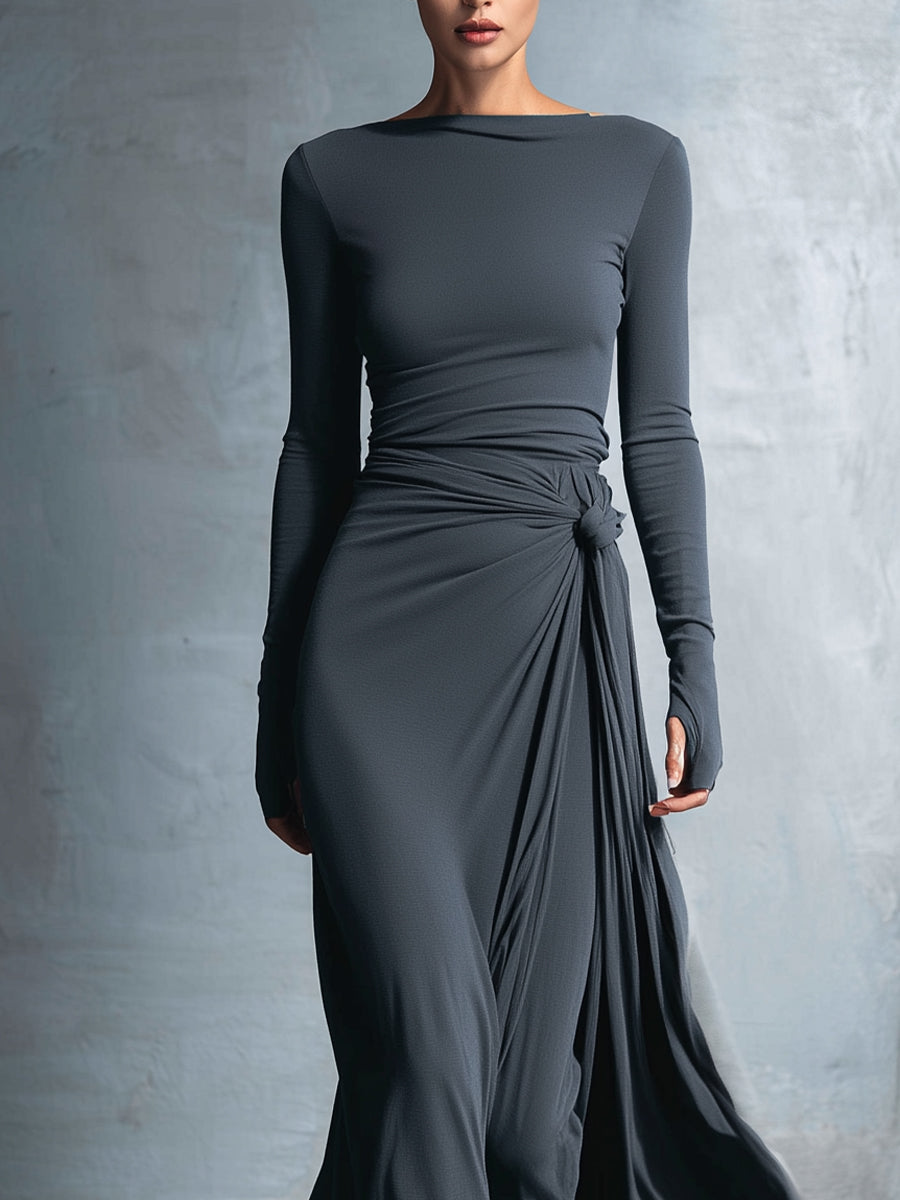 Nadège | Maxikleid mit seitlichem Knoten
