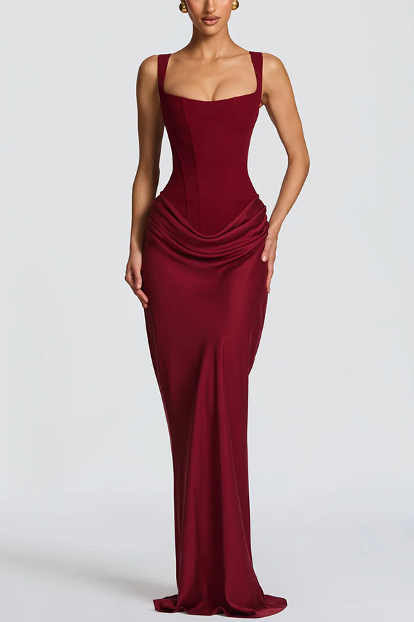 Éléonore | Maxikleid mit quadratischem Ausschnitt