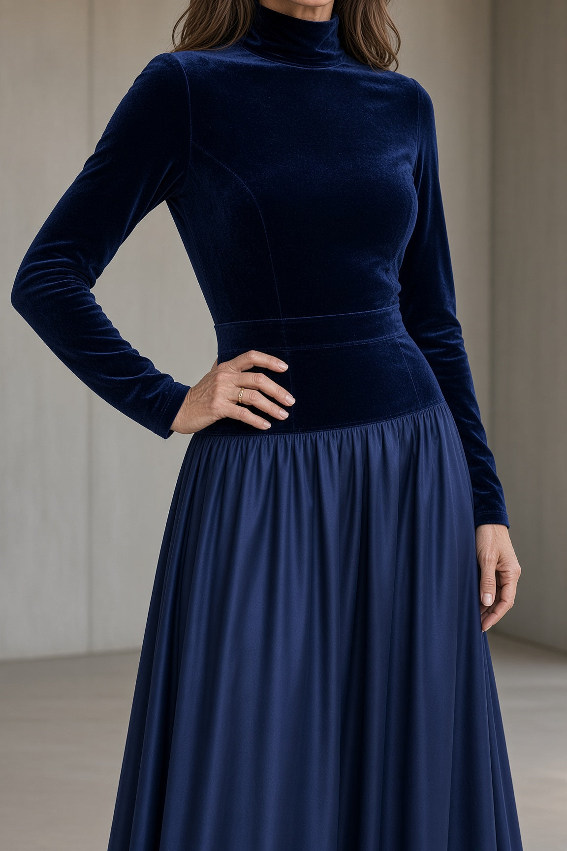 Viviane | Lange Veloursrobe