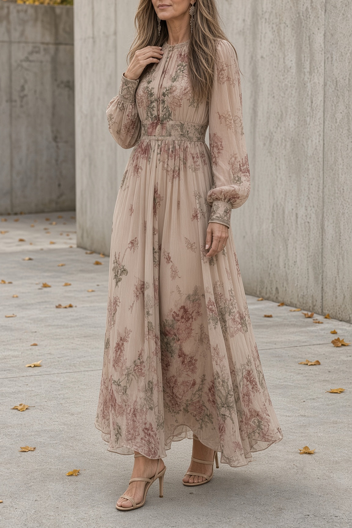 Louise | Maxikleid mit Blumenmuster