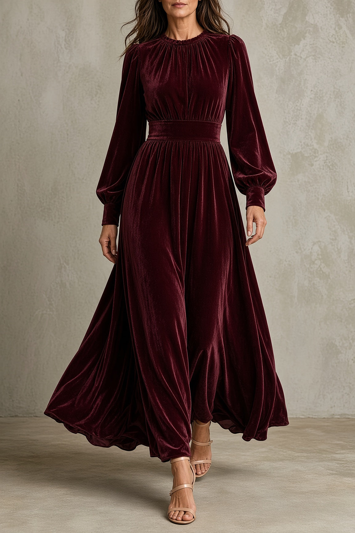 Éléonore | Fließendes Samtkleid
