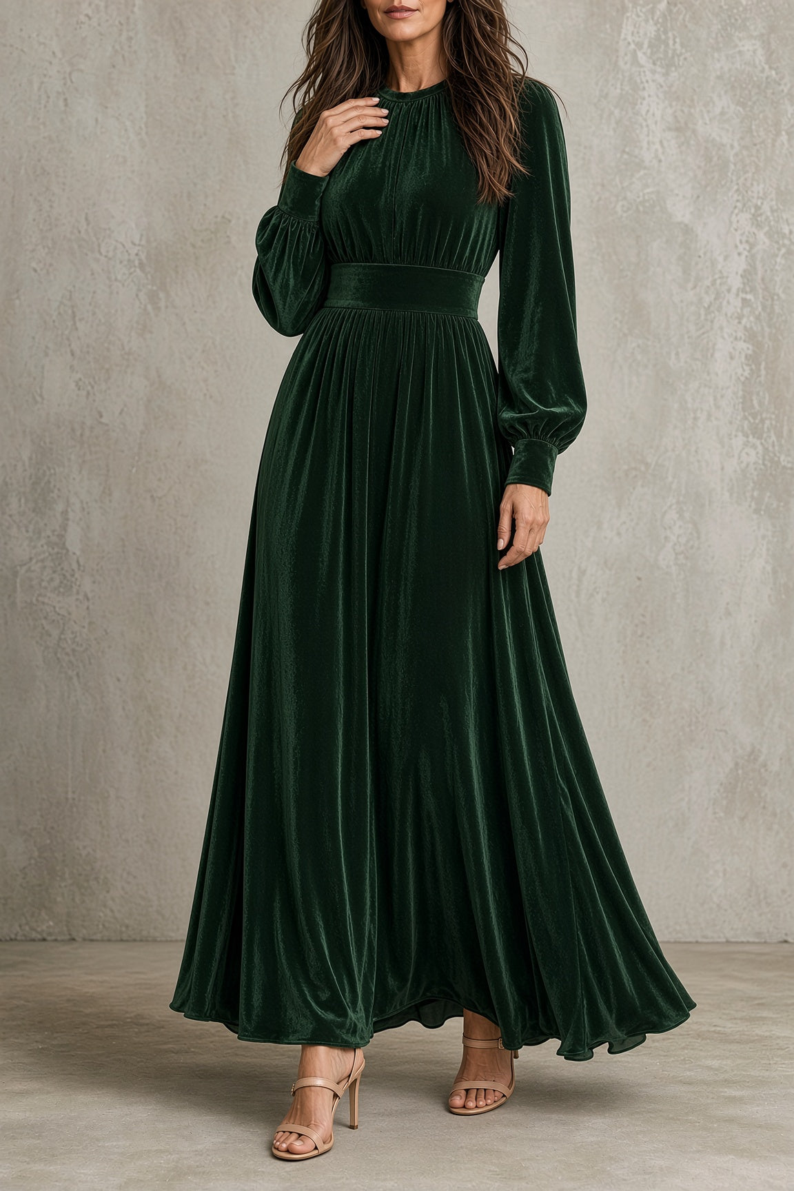 Éléonore | Fließendes Samtkleid