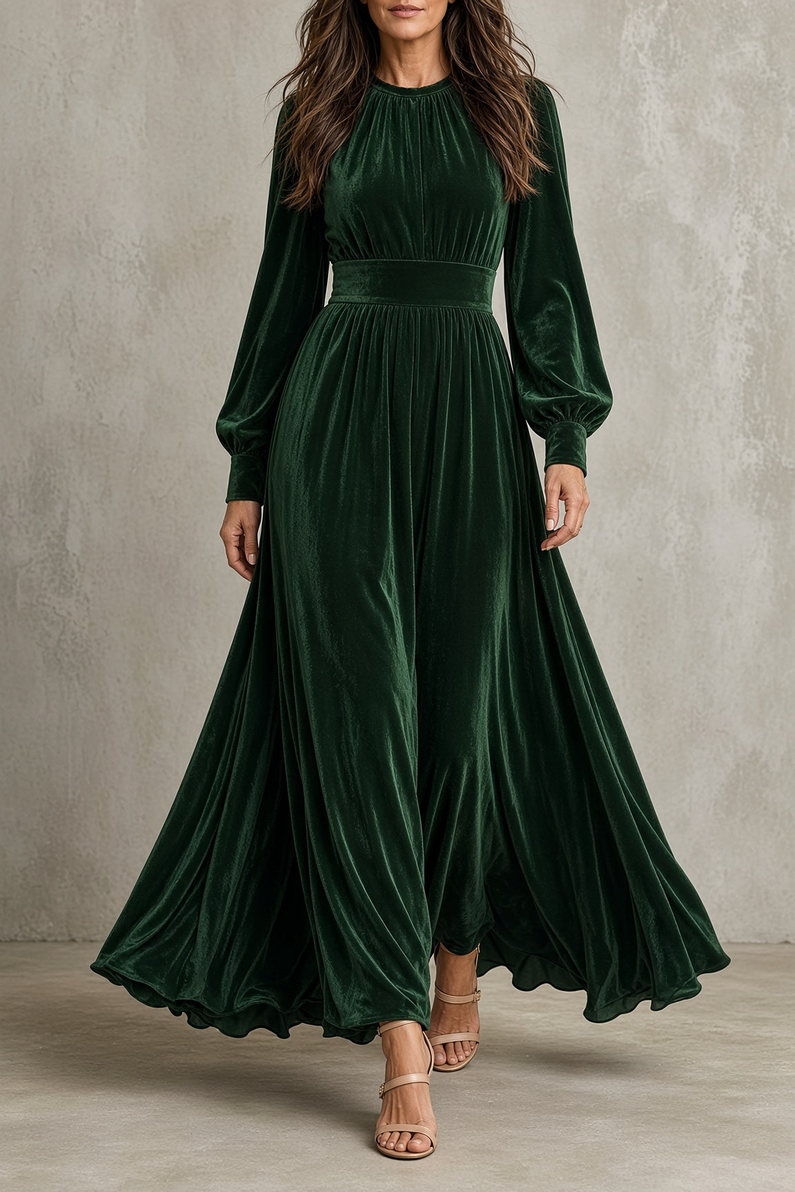 Éléonore | Fließendes Samtkleid