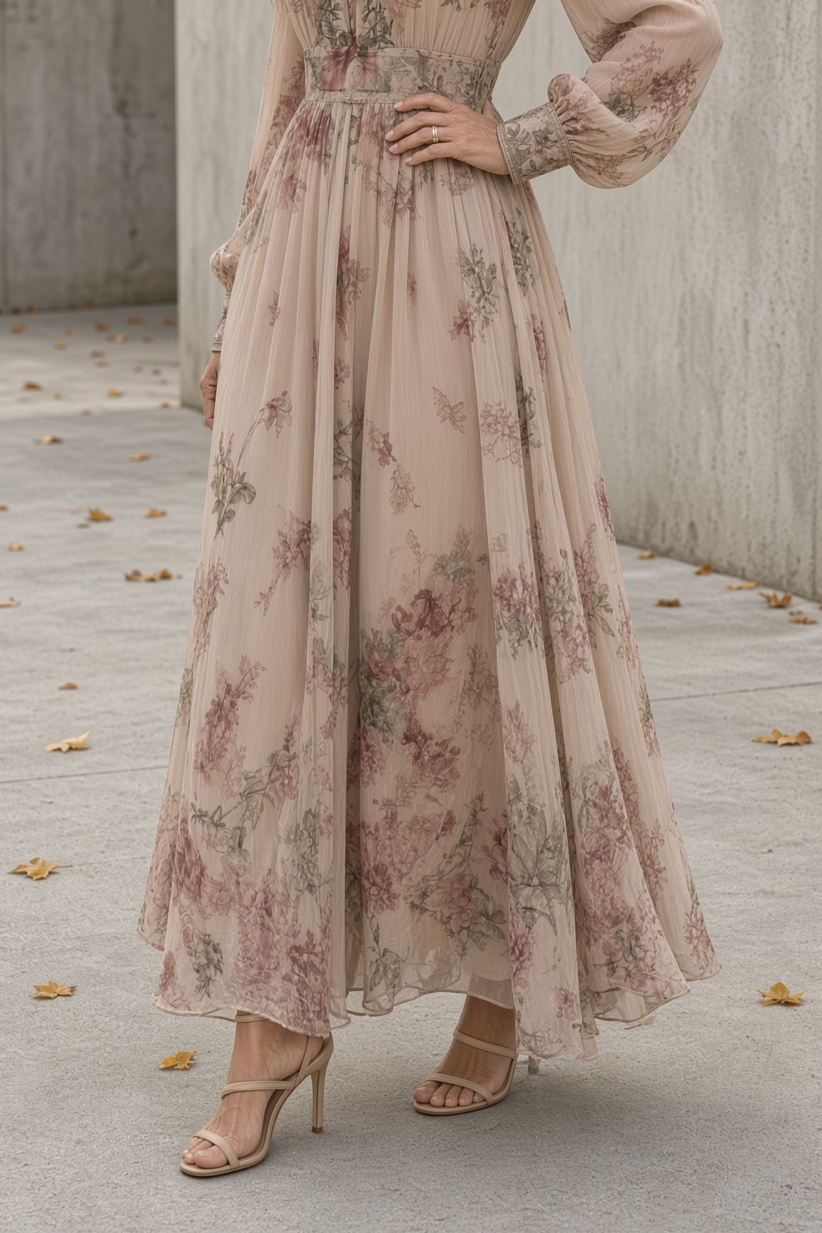 Louise | Maxikleid mit Blumenmuster