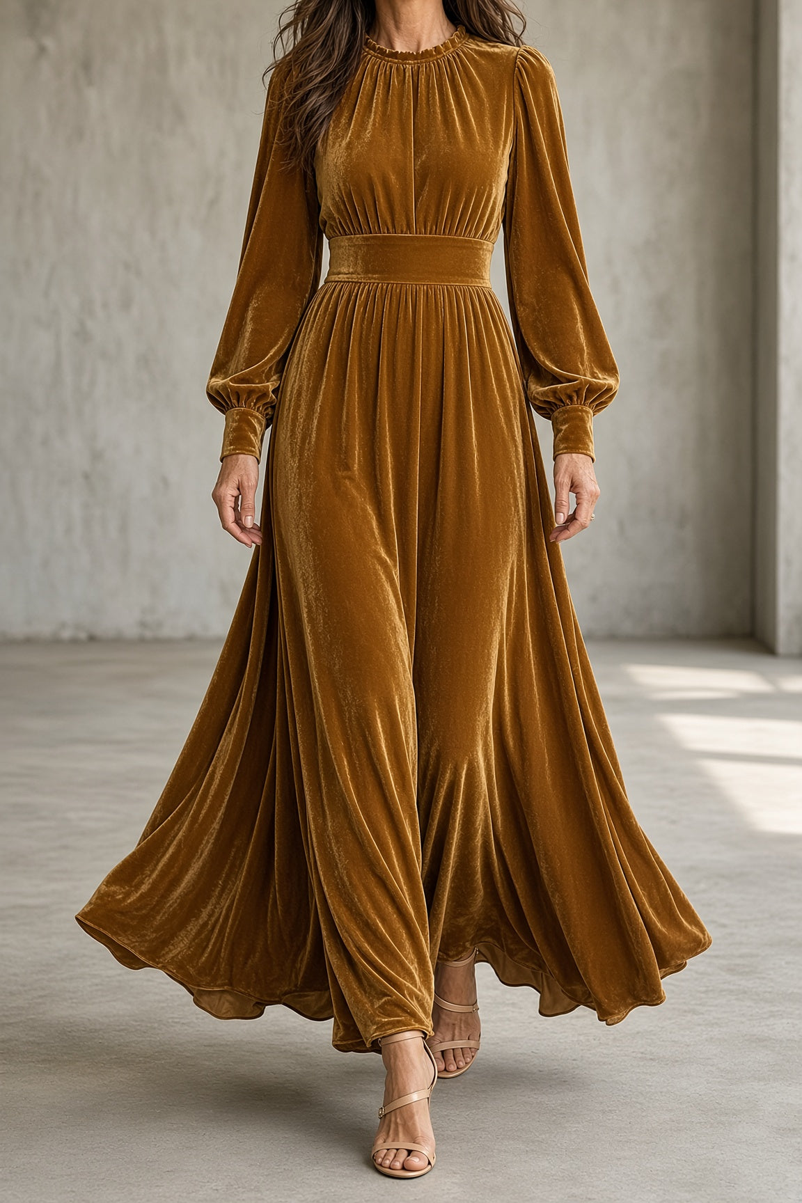 Éléonore | Fließendes Samtkleid
