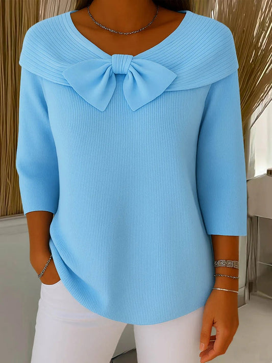 Trinidad | Pullover mit Knoten und Rundhals
