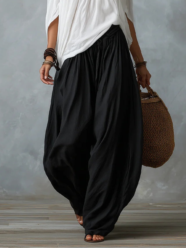 Morgane | Ensemble mit schulterfreien Oberteil und weiter Hose