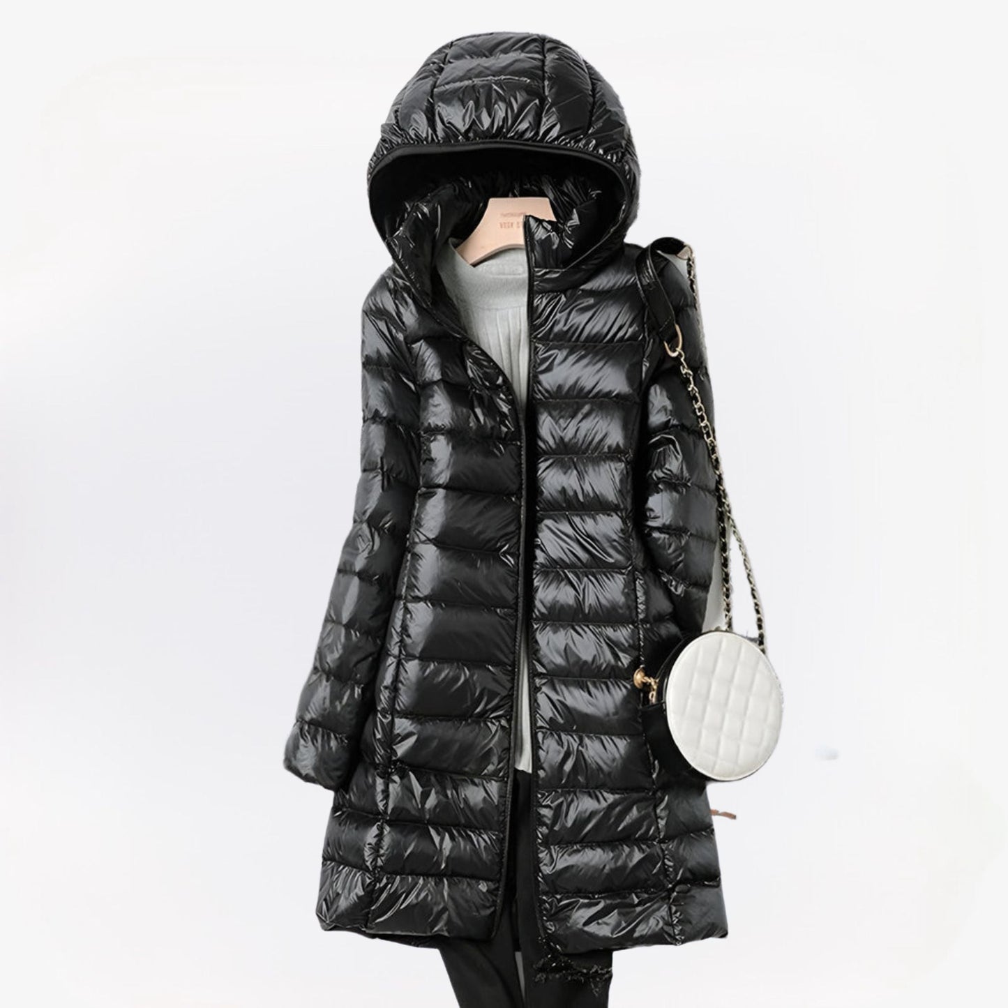 Cecilia | Steppmantel mit Kapuze – Warm, leicht & zeitlos elegant