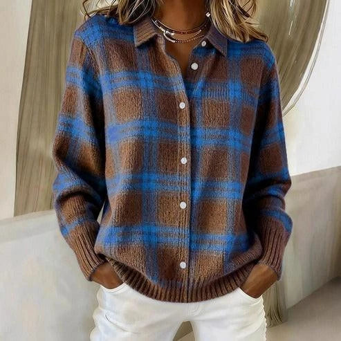 Nadia | Strickjacke mit Karomuster