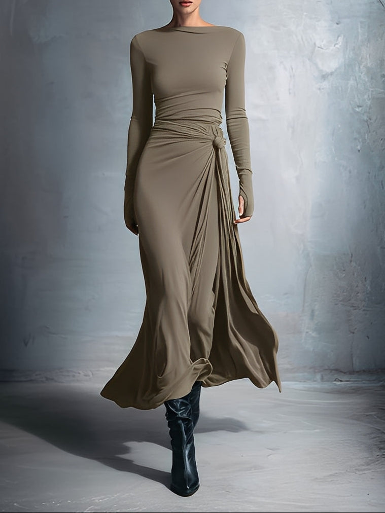 Nadège | Maxikleid mit seitlichem Knoten