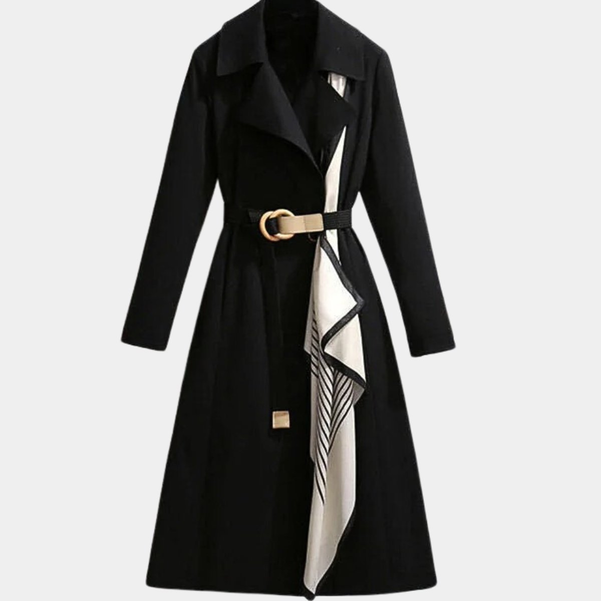 Clarice | Gürtelted Klassischer Midi Trenchcoat