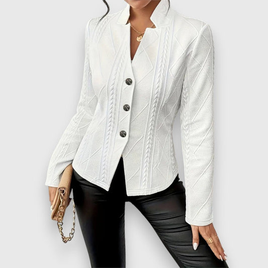 Loretta | Texturierter Knopf-Front Cardigan