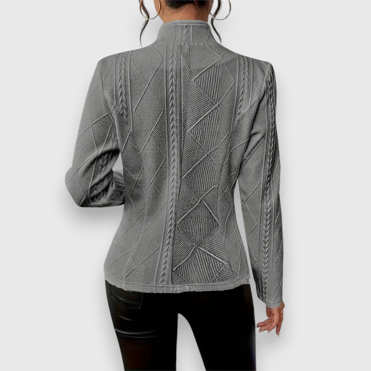 Loretta | Texturierter Knopf-Front Cardigan