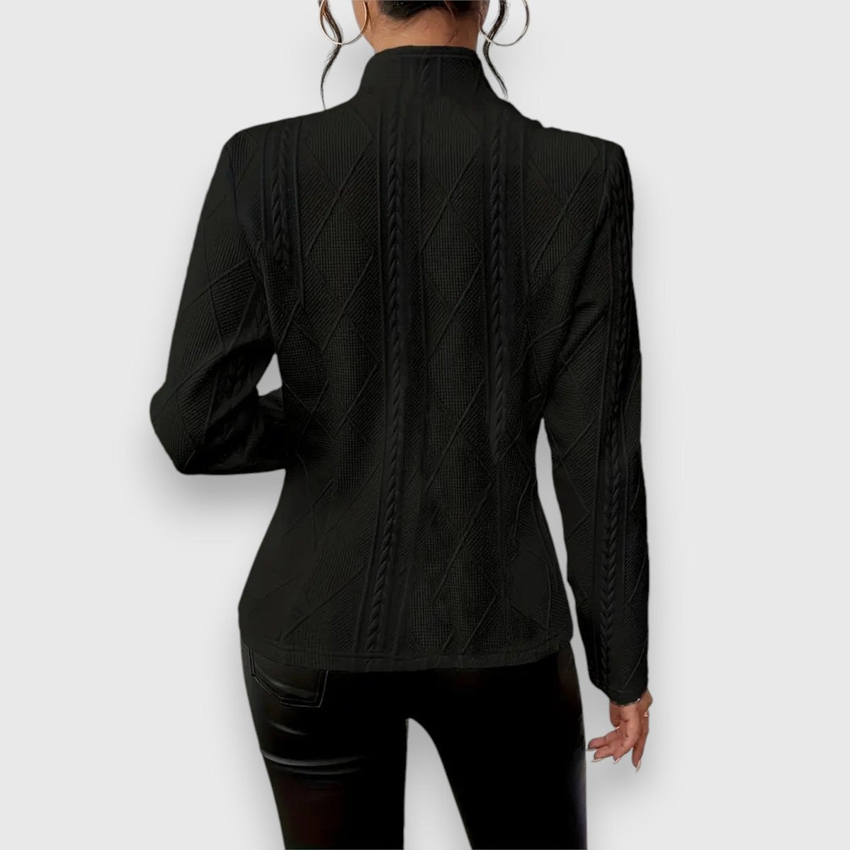 Loretta | Texturierter Knopf-Front Cardigan