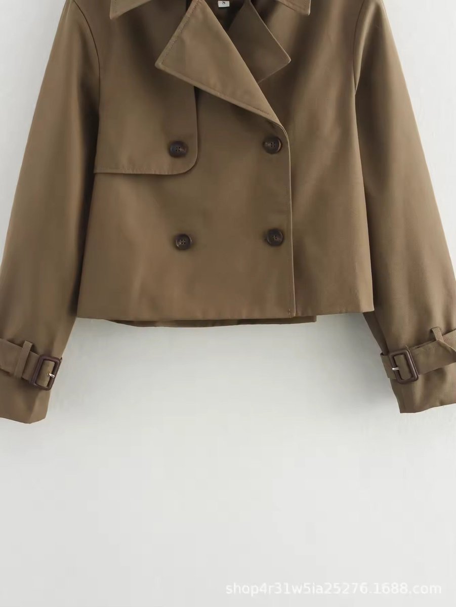 Eugenia | Verkürzter Doppelreihiger Trenchcoat