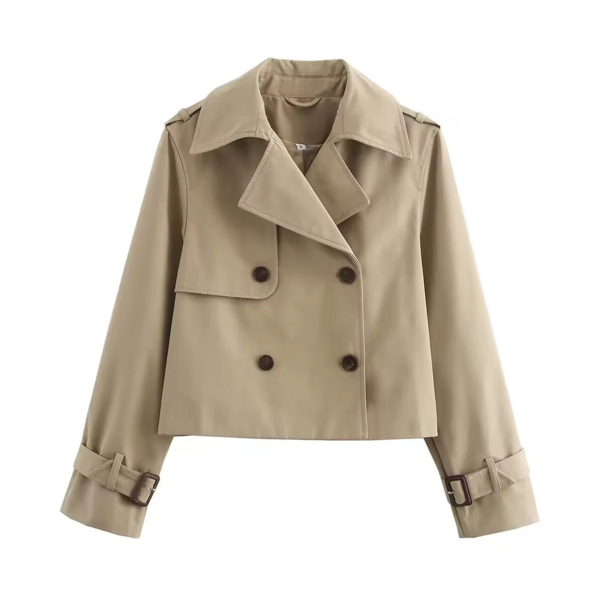 Eugenia | Verkürzter Doppelreihiger Trenchcoat
