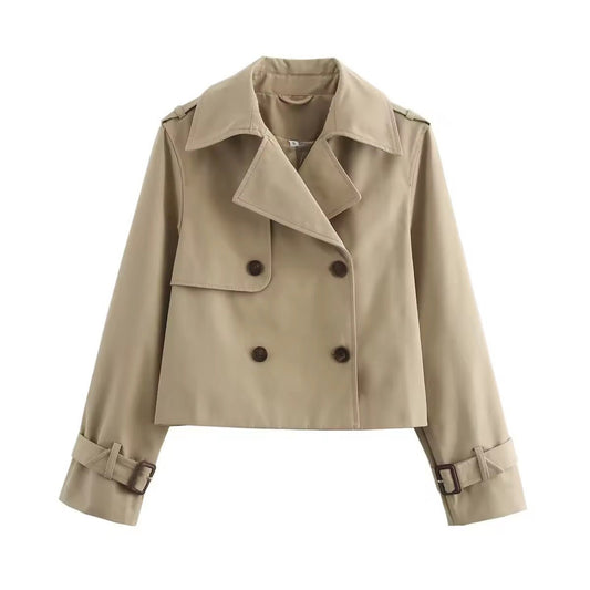 Eugenia | Verkürzter Doppelreihiger Trenchcoat