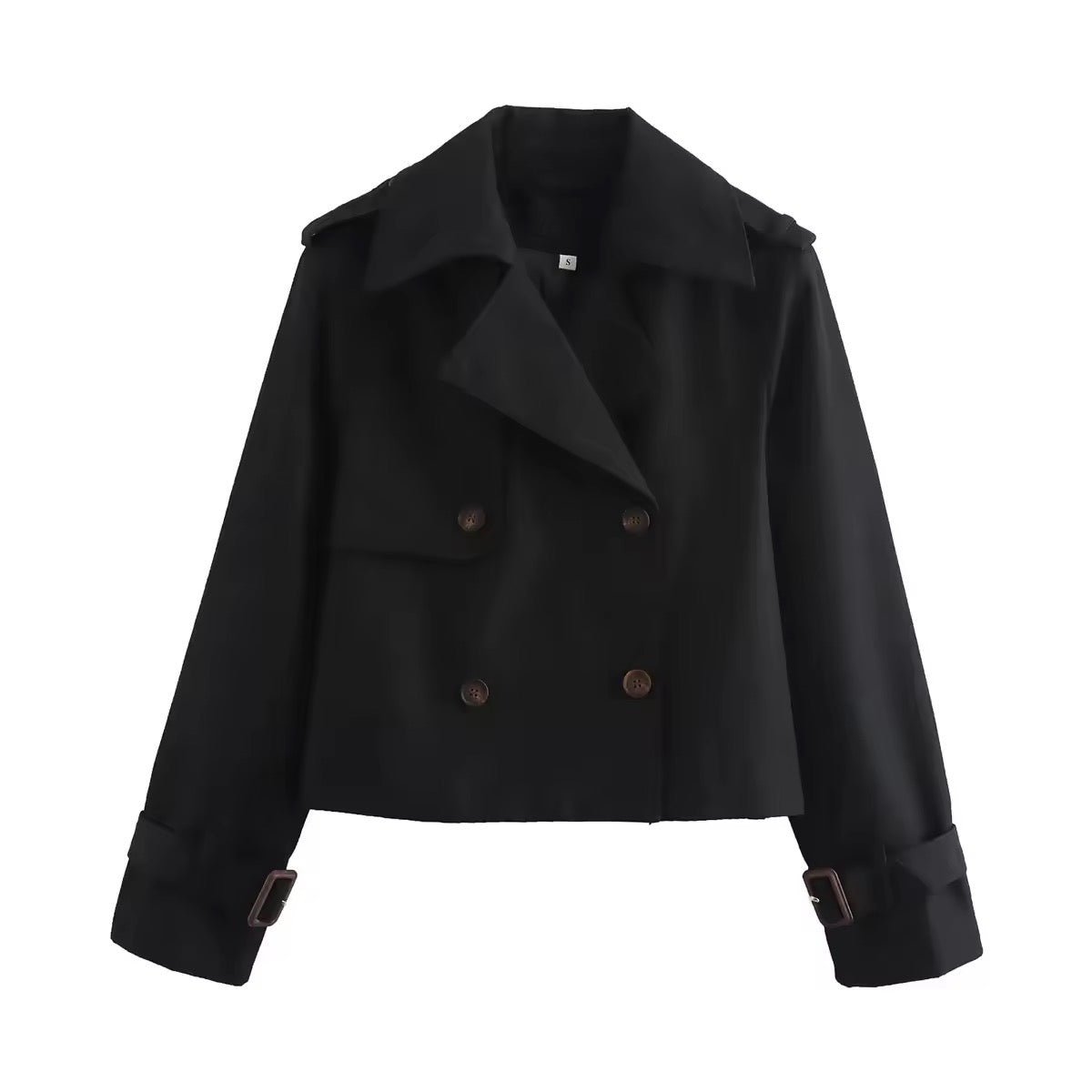 Eugenia | Verkürzter Doppelreihiger Trenchcoat