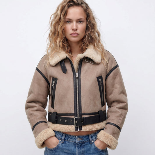 Verena | Kurze Aviator Bomberjacke