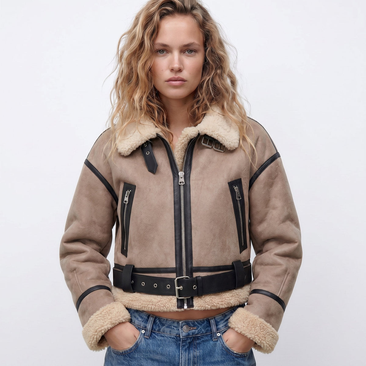Verena | Kurze Aviator Bomberjacke