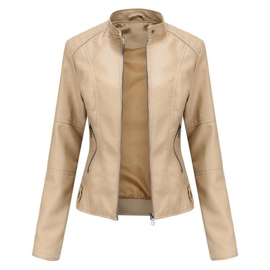 Helen | Verfeinerte Motorradjacke mit Stehkragen