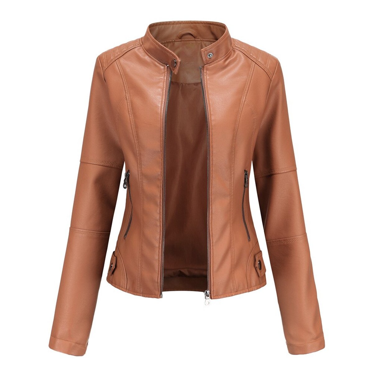 Helen | Verfeinerte Motorradjacke mit Stehkragen