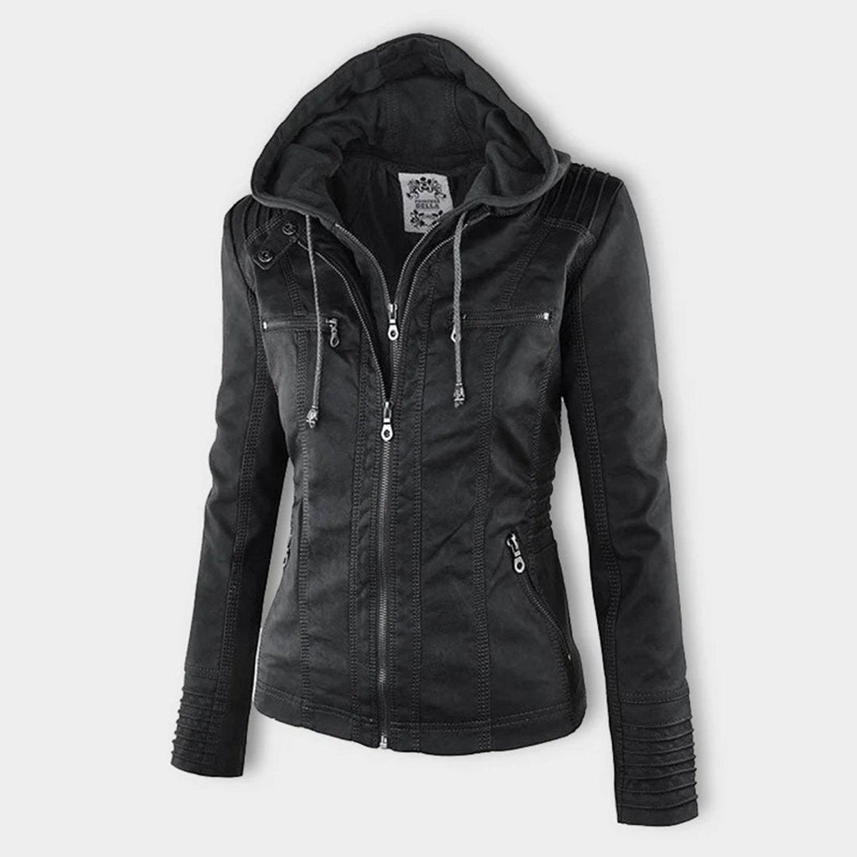 Lucinda | Kapuzen-Motojacke mit abnehmbarer Kapuze