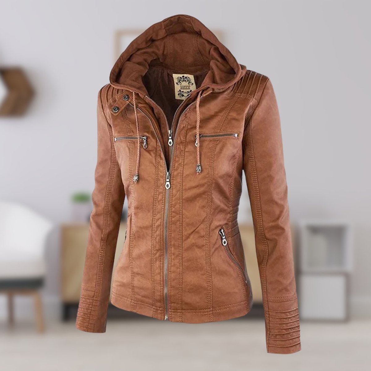Lucinda | Kapuzen-Motojacke mit abnehmbarer Kapuze
