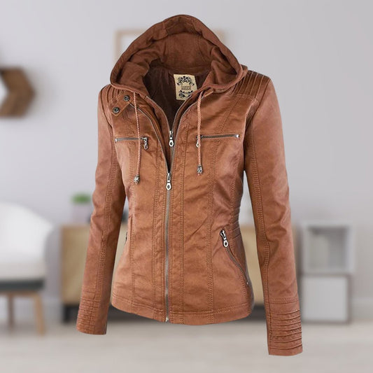 Lucinda | Kapuzen-Motojacke mit abnehmbarer Kapuze