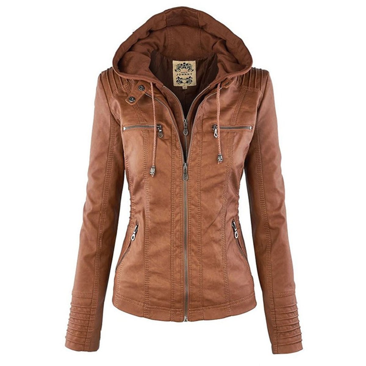 Lucinda | Kapuzen-Motojacke mit abnehmbarer Kapuze