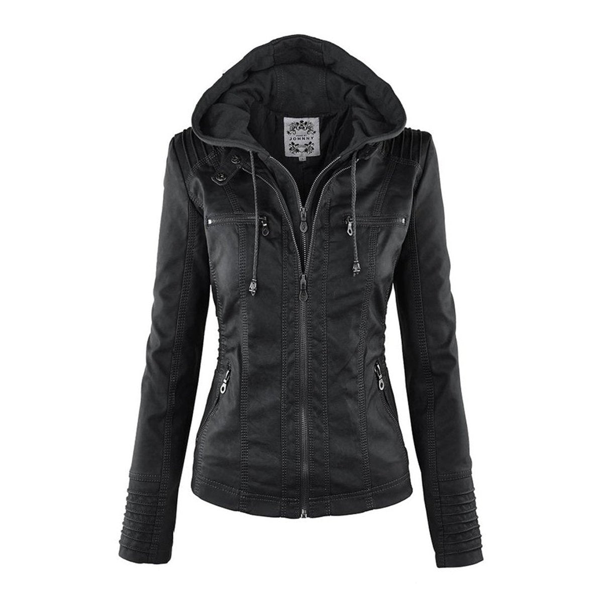 Lucinda | Kapuzen-Motojacke mit abnehmbarer Kapuze