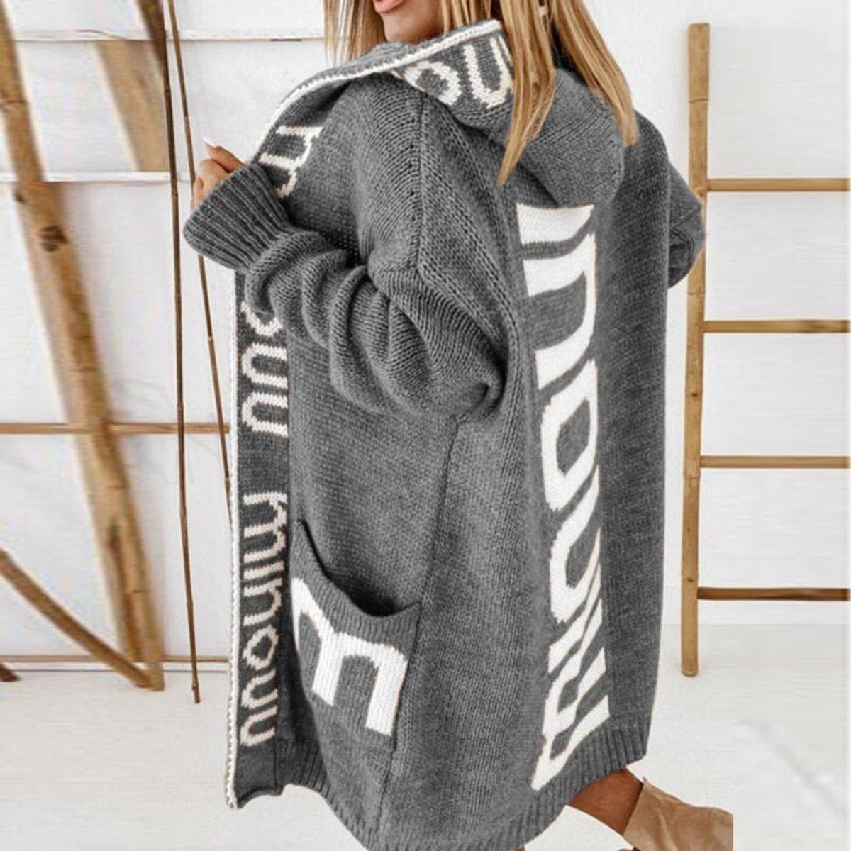 Rosabel | Kapuzen-Cardigan mit offenem Front