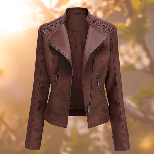 Valentina | Moto-Style Zip-Up Jacke